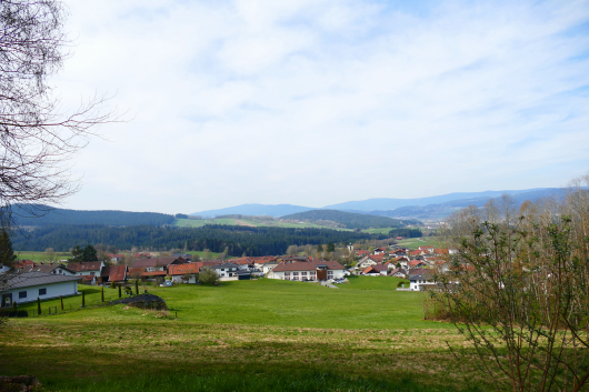 Aussicht von Kaikenried bei Teisnach, wandern