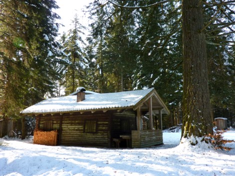 Ödhäusl - Diensthütte neben dem Winterwanderweg in Saldenburg.